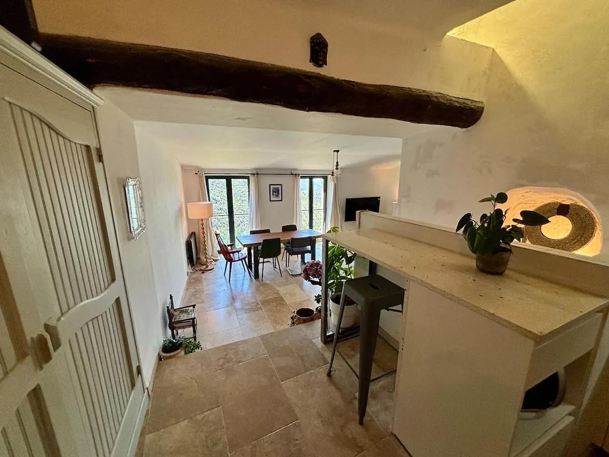 Bastide Peille Village Panoramic View And Garden Frankrike